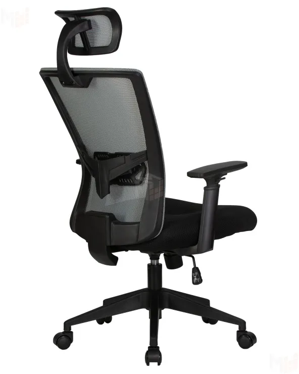 Офисное кресло для персонала DOBRIN NIXON (чёрный, серая сетка) Офисное кресло для персонала DOBRIN NIXON (чёрный, серая сетка)