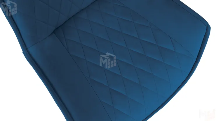 Стул Фэнди К3 Черный муар, Велюр Confetti Blue