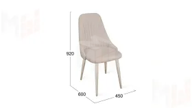 Стул Франк (конус) исп. 2 - ДП2-30 Капучино матовый/Микровелюр Catania Ivory (бежевый)