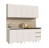 Кухонный гарнитур Челси 2,0 (крафт серый/кашемир) Кухонный гарнитур Челси 2,0 (крафт серый/кашемир)