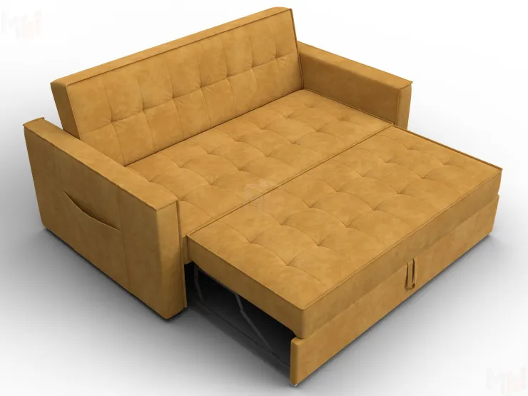 Диван прямой Лига-104 (140) ( BRUT 10 желтый )