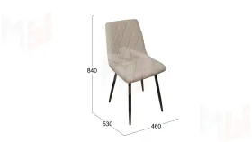 Стул Чили ромб СРП-052 Эмаль черный муар, Beige (бежевый)
