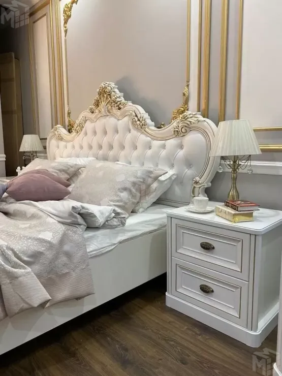 Тумба прикроватная Натали белый глянец