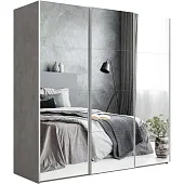Шкаф-купе Эста 3-х дверный Цельный (12 Зеркал) 240 см.
