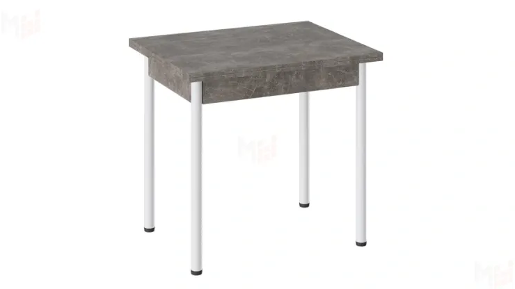 Стол  раздвижной Родос Тип 2 с опорой d40 Белый муар, Ателье темный