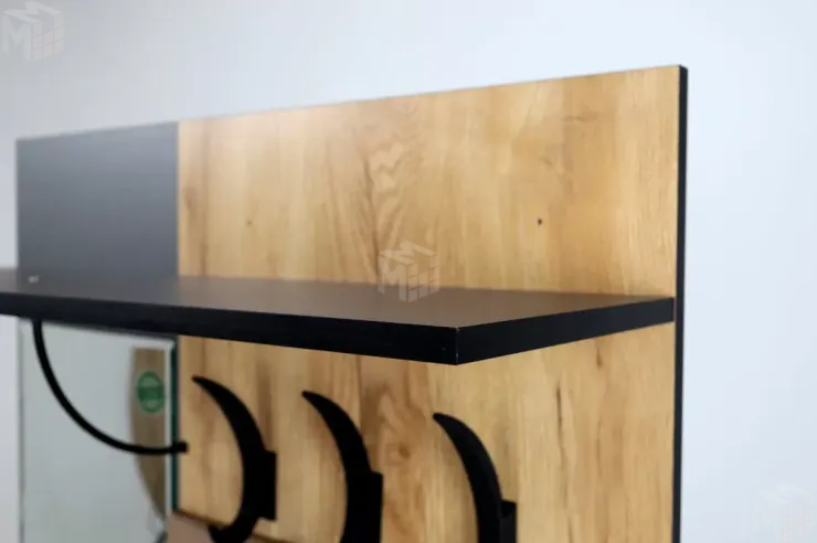 Вешалка настенная  Ольга-Лофт 6 Дуб Крафт Золотой/Темно-Серый