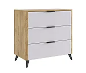 Комод Адам дуб крафт золотой/белое дерево Комод Адам дуб крафт золотой/белое дерево