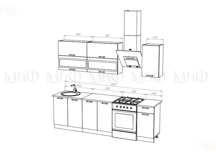 Кухня Техно New 2,0 комп.№2 Белый снег/Ультрамарин софт