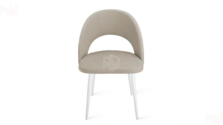 Стул Гэтсби К1К Белый матовый, Велюр Confetti Smoke Стул Гэтсби К1К Белый матовый, Велюр Confetti Smoke