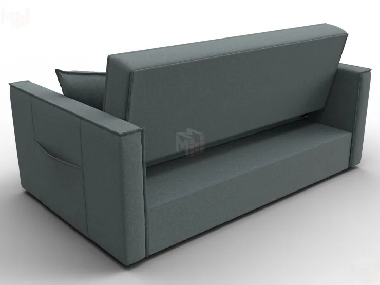 Диван прямой Лига-104 (140) ( Амур 07 серый )