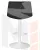 Стул барный DOBRIN TAILOR WHITE (черный велюр (MJ9-101))