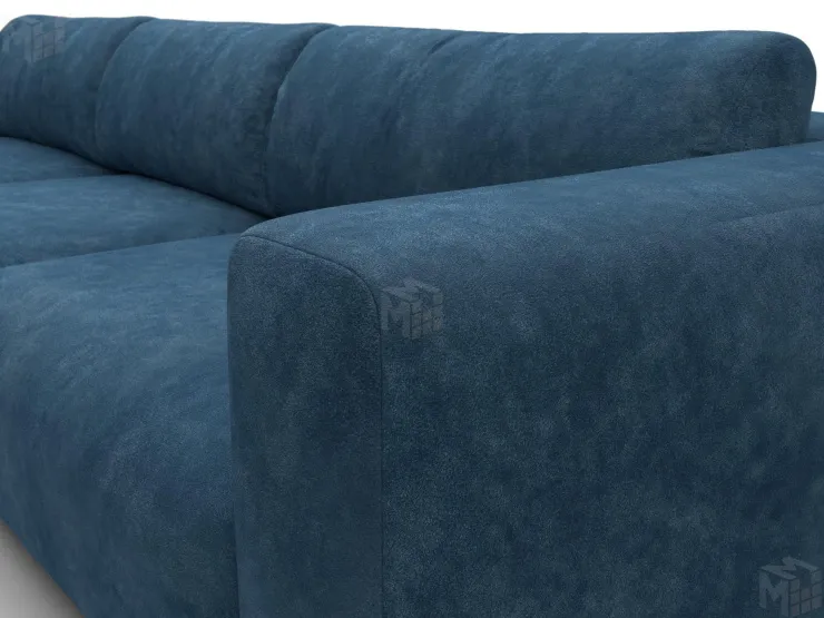 Диван угловой Лига-066 НПБ Лонг угол левый ( BRUT 11 синий )