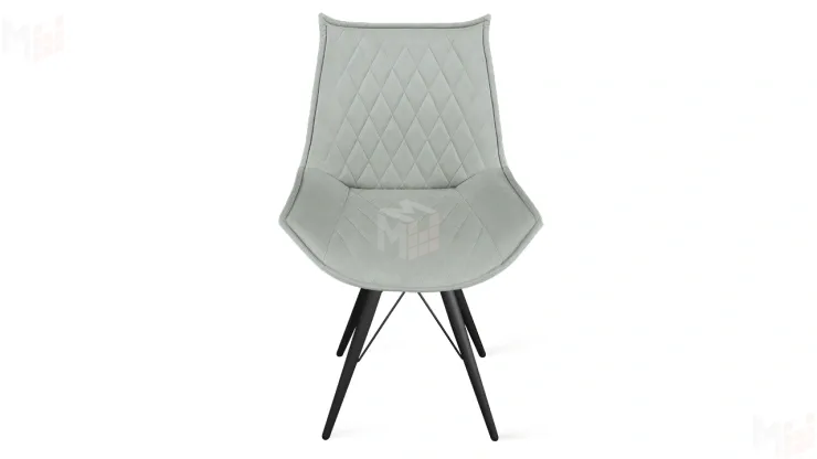 Стул Фэнди К3 Черный муар, Велюр Confetti Silver