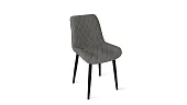 Стул OSCAR Черный муар, Велюр L002 серо-бежевый