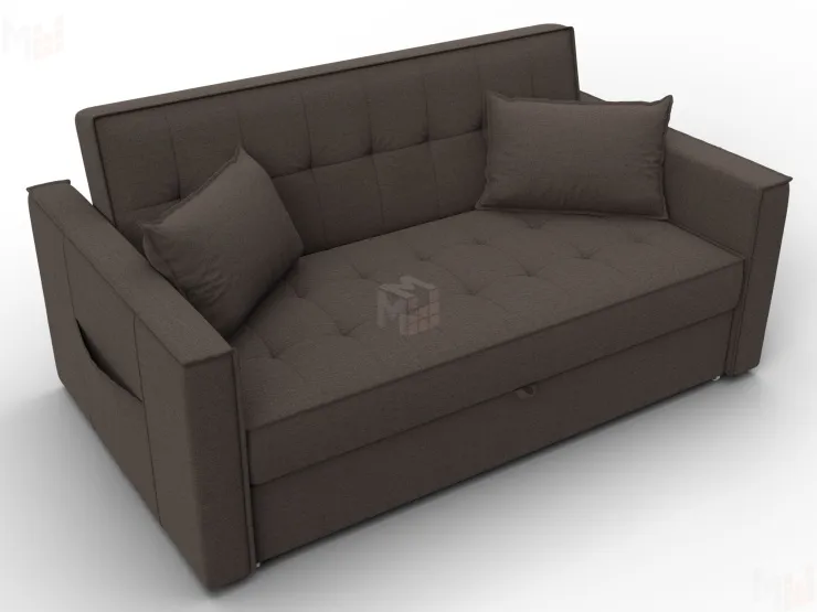 Диван прямой Лига-104 (140) ( Амур 05 коричневый )