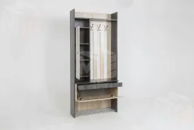 Прихожая Гретта 2 Ясень Черный/Дуб Сонома