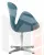 Кресло дизайнерское DOBRIN SWAN (синяя ткань IF6)