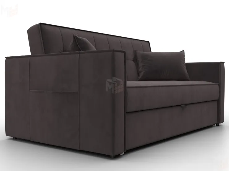 Диван прямой Лига-104 (140) ( SEVEN 727 коричневый )