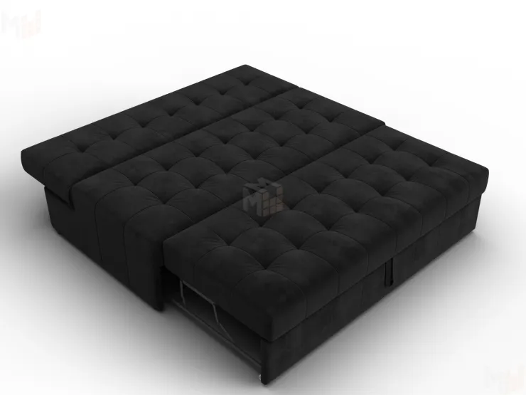 Диван прямой Лига-107 (160) ( SEVEN 35 черный )