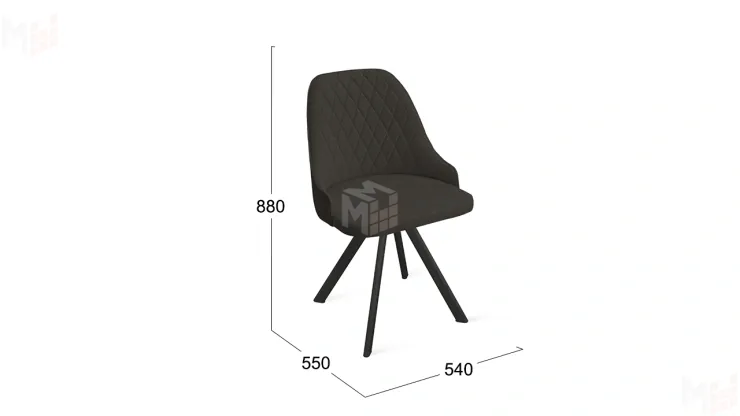 Стул Гранд К2 Черный муар, Велюр Confetti Stone Стул Гранд К2 Черный муар, Велюр Confetti Stone