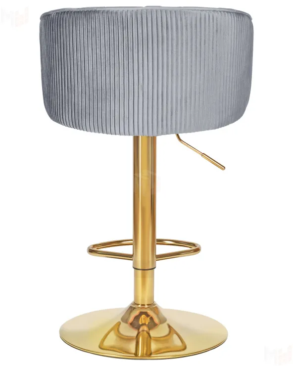 Стул барный DOBRIN DARCY GOLD (серый велюр (1922-19))
