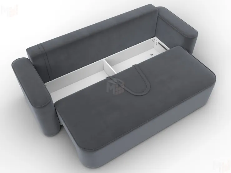 Диван прямой Лига-118 НПБ ( SEVEN 17 серый )