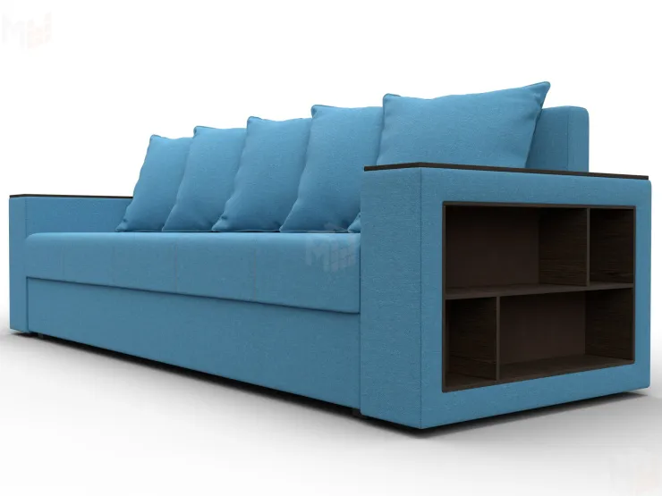 Диван прямой Дубай Лайт ( Амур 10 голубой )