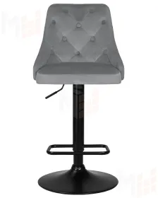 Стул барный DOBRIN JOSEPH BLACK (серый велюр (MJ9-75))