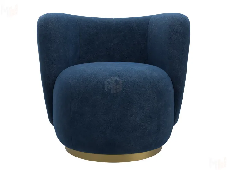 Кресло Лига-072 ( велюр BRUT 11 синий )