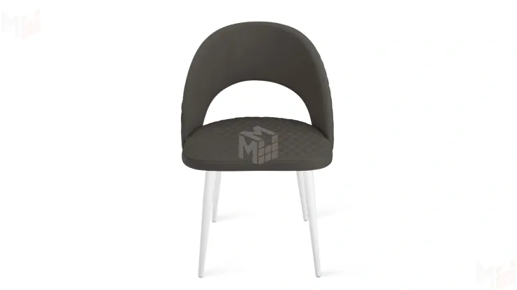 Стул Гэтсби К1К Белый матовый, Велюр Confetti Stone