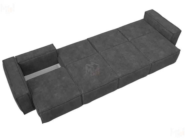 Диван прямой Лига-081 НПБ МегаЛонг ( BRUT 16 темно-серый )