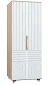 Шкаф 2-х створчатый Копенгаген (дуб сонома/белый матовый)