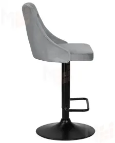 Стул барный DOBRIN JOSEPH BLACK (серый велюр (MJ9-75))