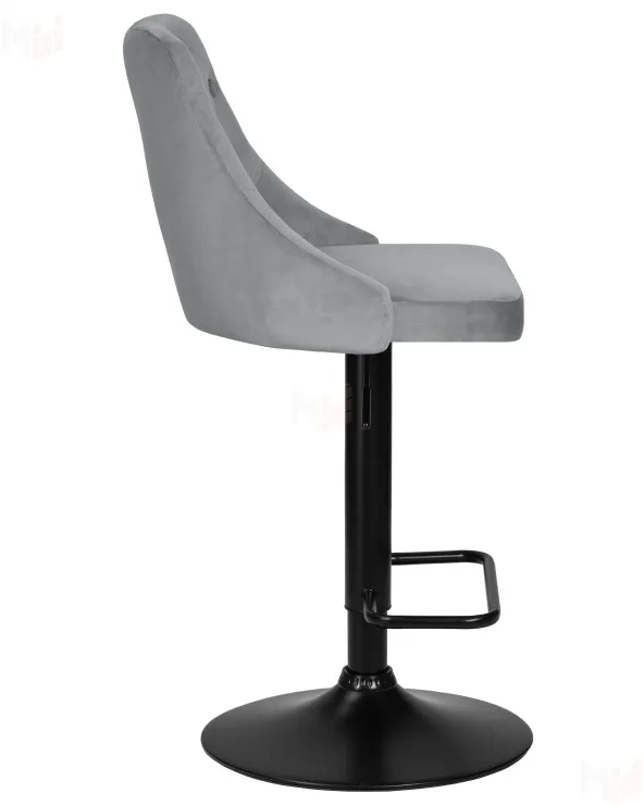 Стул барный DOBRIN JOSEPH BLACK (серый велюр (MJ9-75))