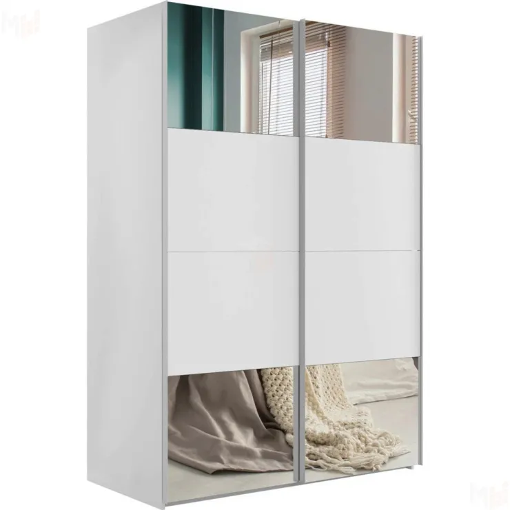 Шкаф-купе Эста 2-х дверный (4 Зеркала / 4 ЛДСП) 180 см.