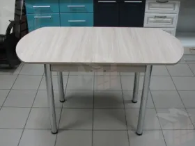 Стол Евро раскладной 1000*680 (ясень шимо светлый), ножки хром