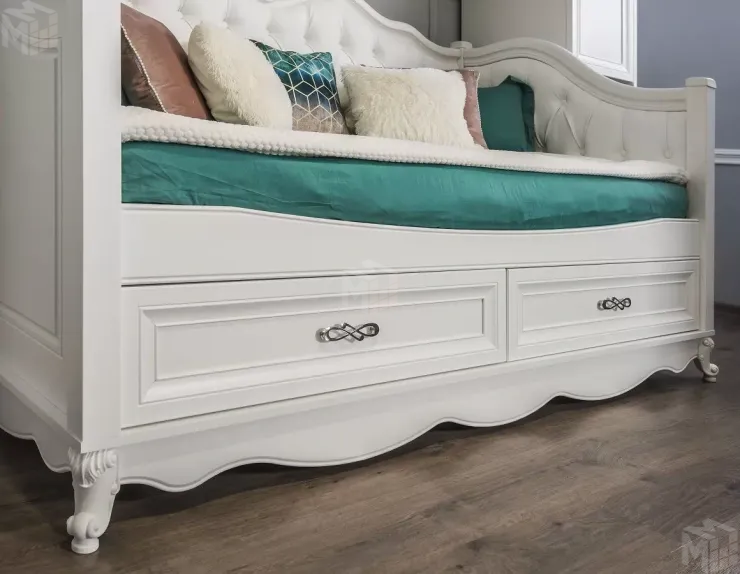 Диван кровать Мишель белый матовый