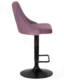Стул барный DOBRIN JOSEPH BLACK (пудрово-сиреневый велюр (MJ9-52))