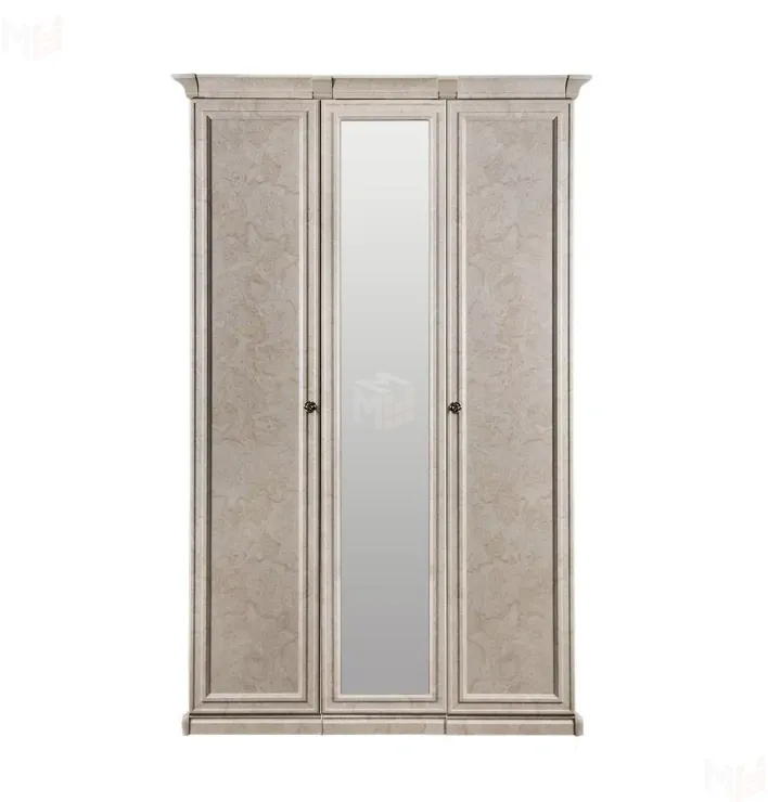 Шкаф Афина 3-дверный (2+1) с зеркалом крем корень