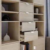 S00708 Фора 4.2. комплект выдвижных ящиков 33х33х37, дуб беленый