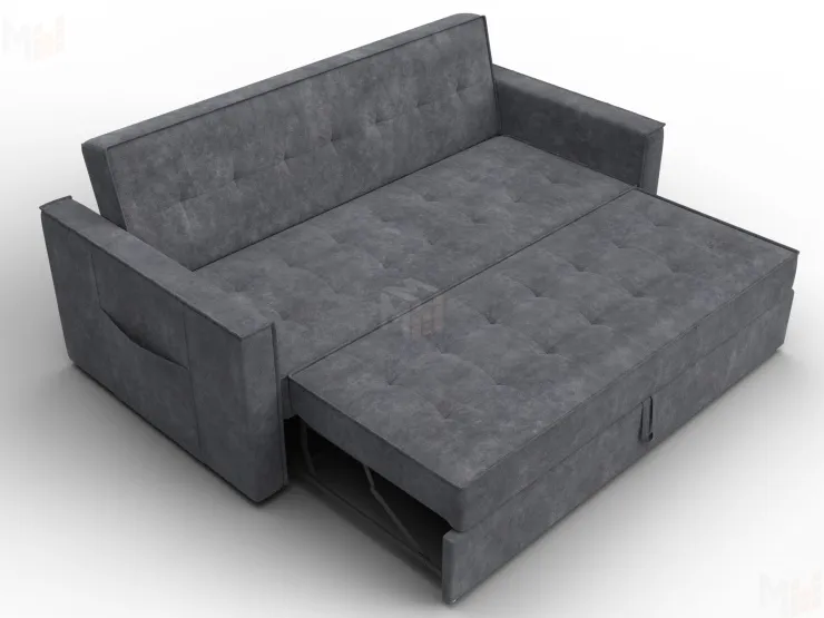 Диван прямой Лига-104 (160) ( BRUT 16 темно-серый )