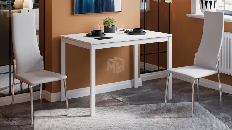 Стул Кредо Хром, к/з Белый 745а Стул Кредо Хром, к/з Белый 745а