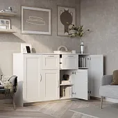 2.02.03.300.1 СИРИУС тумба 4 двери и 2 ящика 156х95 белая RU