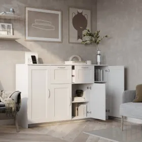 2.02.03.300.1 СИРИУС тумба 4 двери и 2 ящика 156х95 белая RU