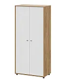 Шкаф двухстворчатый Милан Дуб Золотой/Белый Матовый