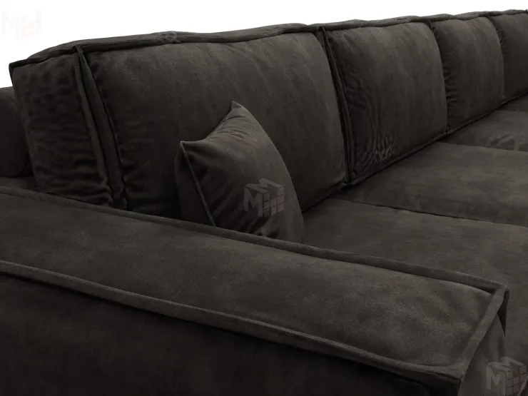 Диван прямой Лига-081 НПБ МегаЛонг ( BRUT 17 коричневый )