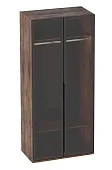 Шкаф двухстворчатый Браун со стеклянными дверями Вариант 1