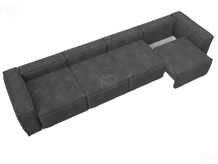 Диван прямой Лига-081 НПБ МегаЛонг ( BRUT 16 темно-серый )