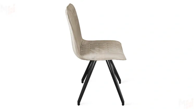 Стул Хьюго К4 Черный муар, Велюр Confetti Smoke