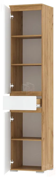 Пенал с ящиком  ГРЕТТА   2С1Я Дуб Крафт золотой - Белый